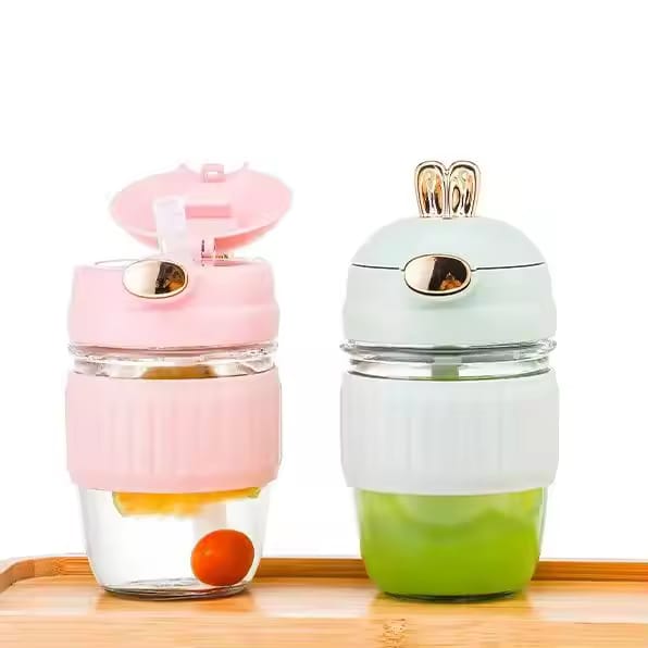 Cute Rabbit Straw Cup