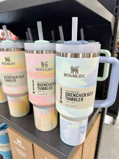 Stanley Quencher H2.0 Tumbler Cup 40oz/1.18L Stainless Steel Tumbler with Straw Lid - Double Wall Vacuum Insulated Car Travel Mug