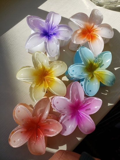 Tropical flowers claw clip large size 250 each