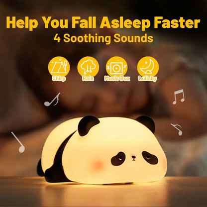 Cute Panda Night Light LED Squishy Tap Lamp